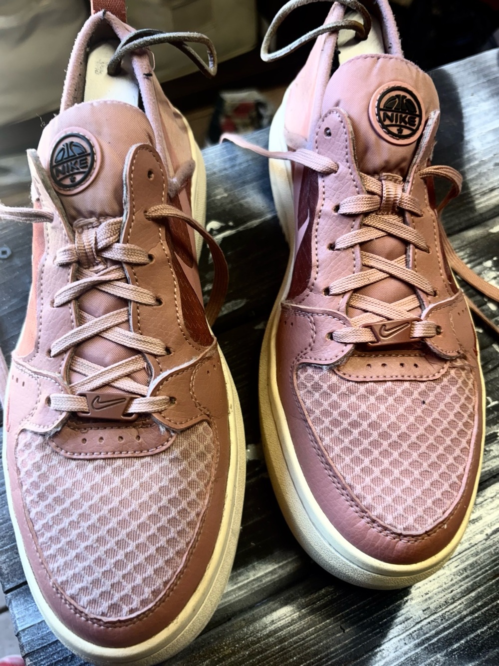 Nike Rose Pink Low-Top Sneakers with Cream Soles